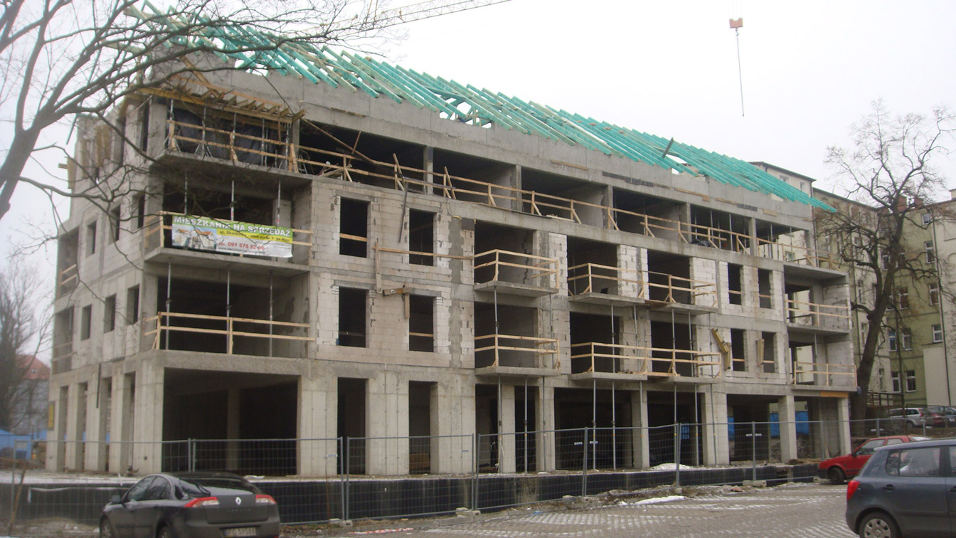 mieszkania Stargard budowa dachu 1