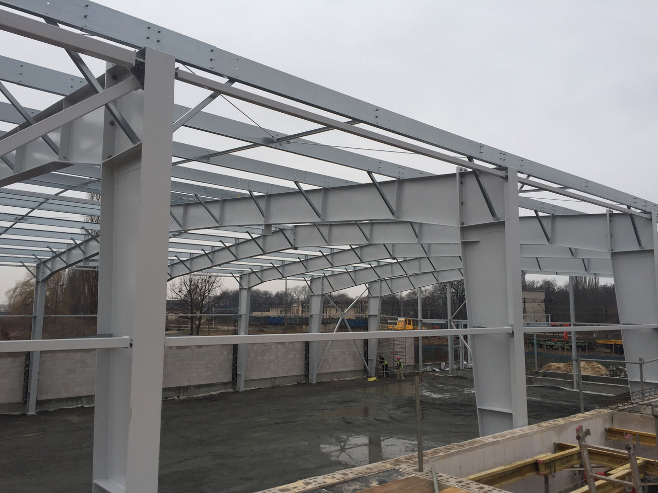 hala produkcyjna Szczecin Pomorska konstrukcja stalowa zewnątrz 1