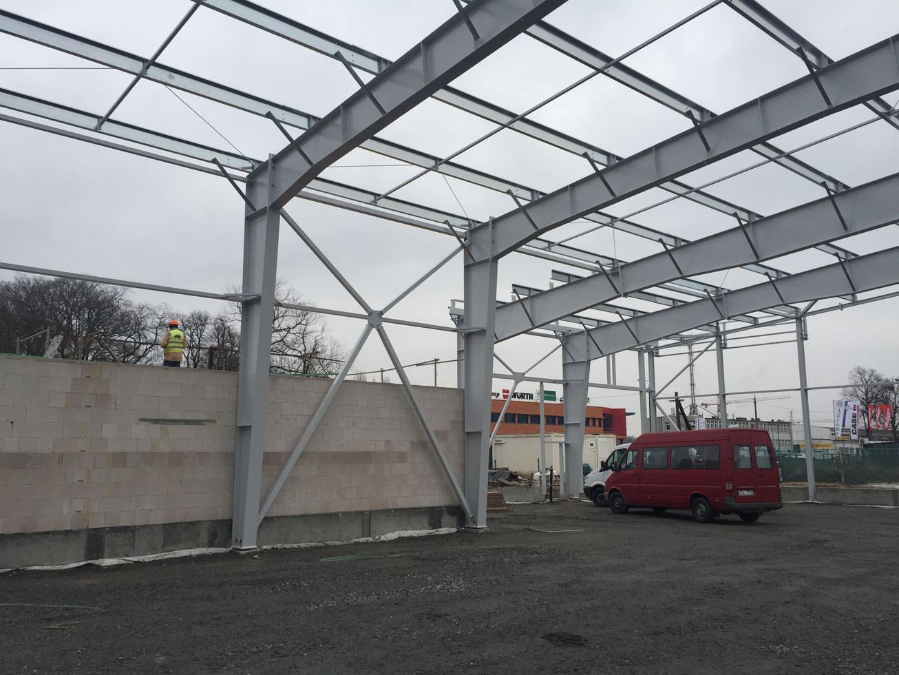 hala produkcyjna Szczecin Pomorska konstrukcja stalowa zewnątrz 2