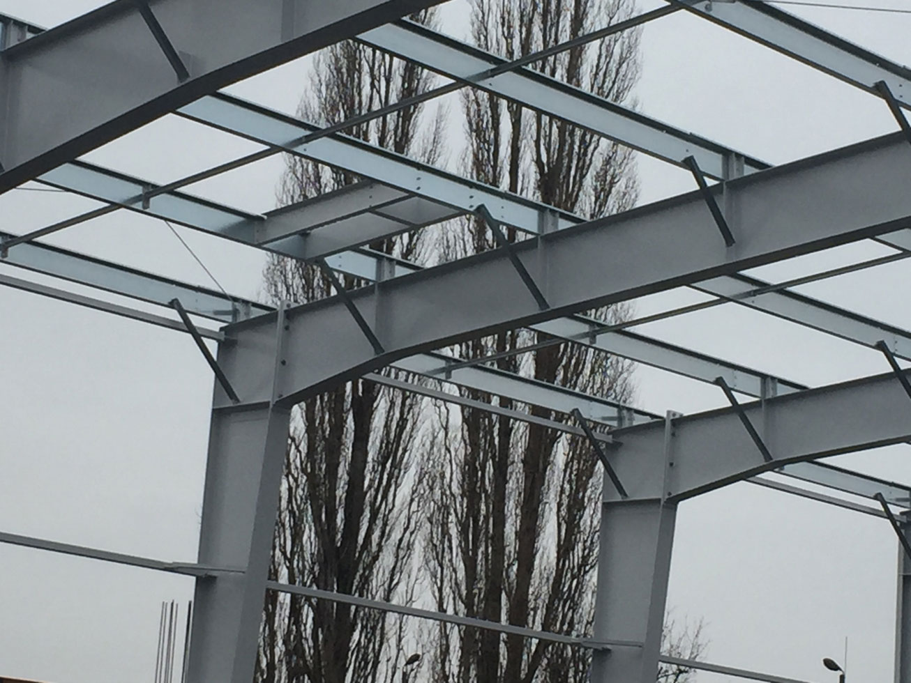 hala produkcyjna Szczecin Pomorska konstrukcja stalowa zbliżenie 2