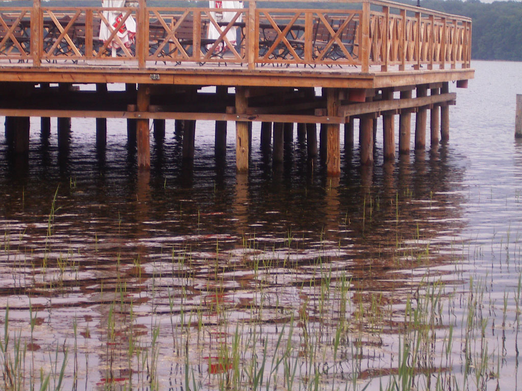 pomost Ińsko konstrukcja drewniana pale 1