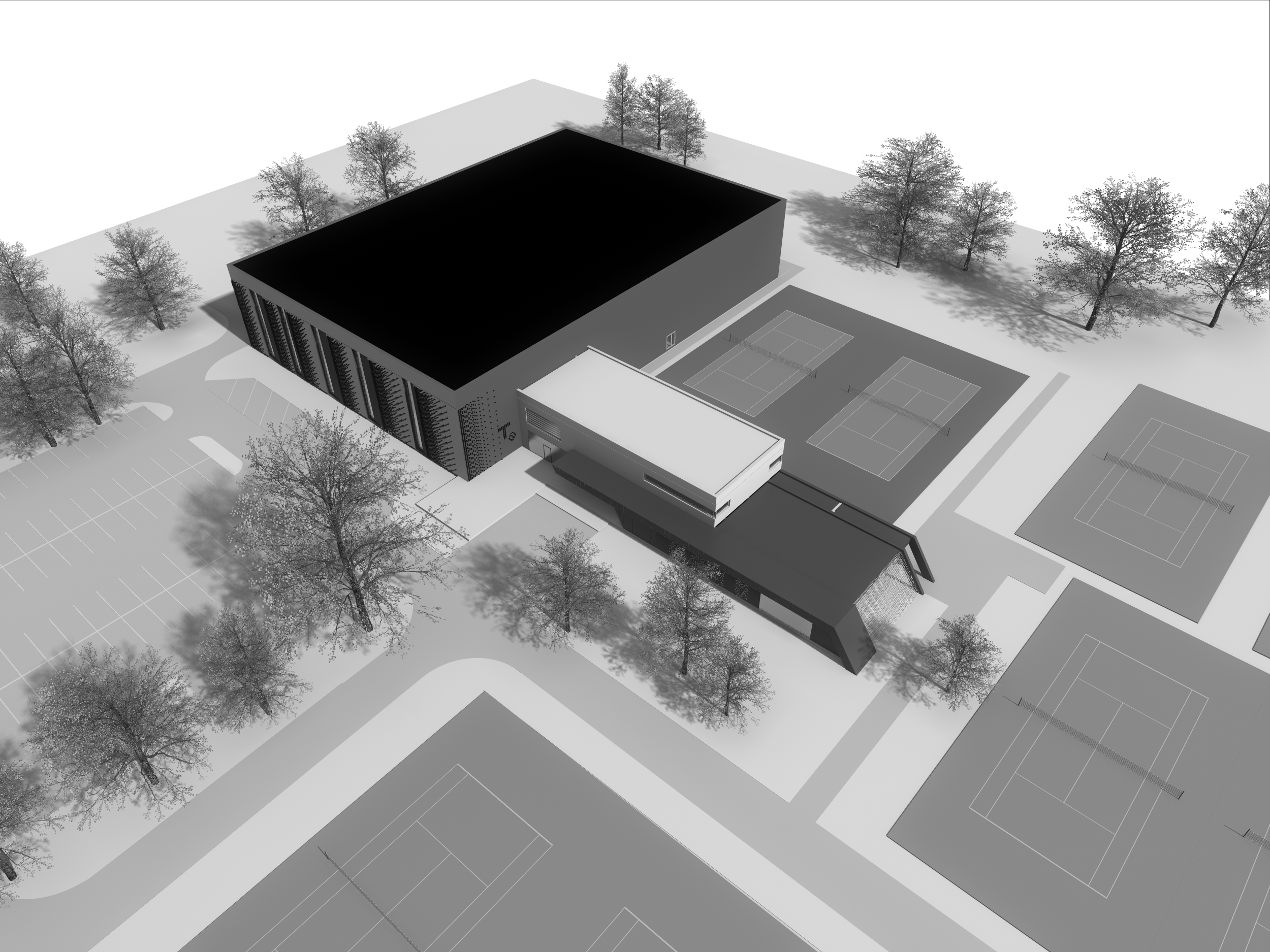 korty tenisowe Szczecin projekt architektoniczny 2